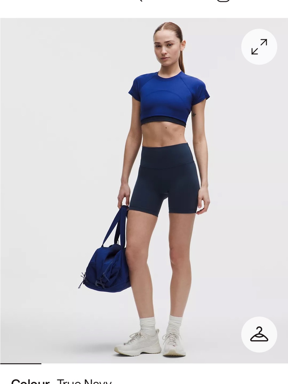lululemon athletica 6” Wunder Under True Navy High-Rise Bike Shorts